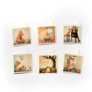 A set of fox cards by artist Maiu Vares