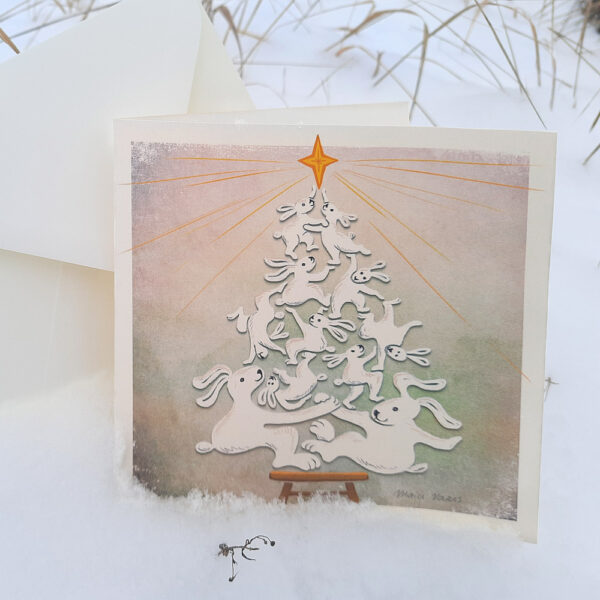 Peipsikaup meistri Maiu Varese jõulukaart jänkukuusega